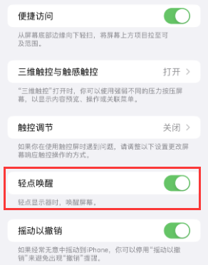 曲周苹果授权维修站分享iPhone轻点无法唤醒怎么办 