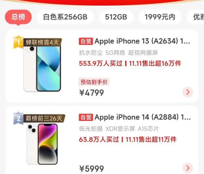 曲周苹果14维修分享iPhone14配置不如同价位的安卓还能大卖 