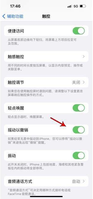 曲周苹果手机维修分享iPhone手机如何设置摇一摇删除文字 